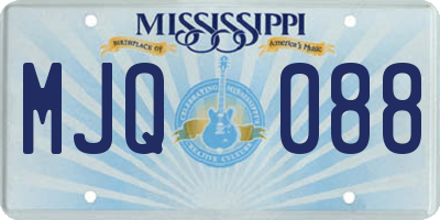 MS license plate MJQ088