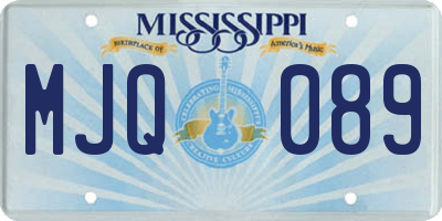 MS license plate MJQ089