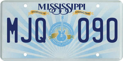 MS license plate MJQ090