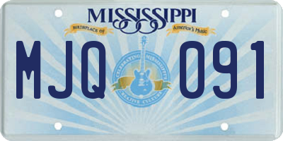 MS license plate MJQ091