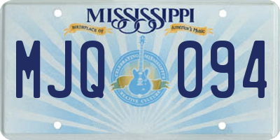MS license plate MJQ094