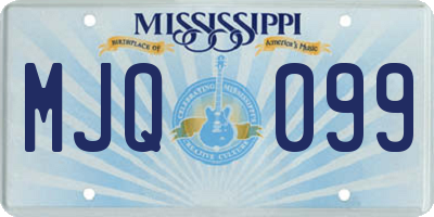 MS license plate MJQ099