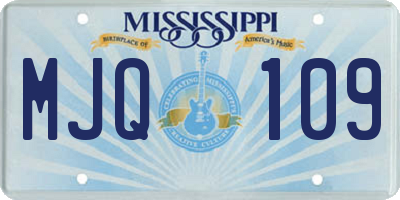 MS license plate MJQ109