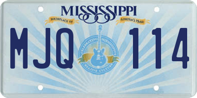 MS license plate MJQ114