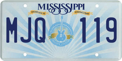 MS license plate MJQ119