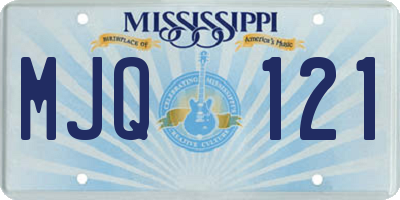 MS license plate MJQ121