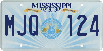 MS license plate MJQ124