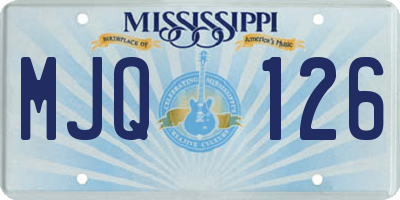 MS license plate MJQ126