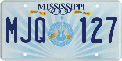 MS license plate MJQ127