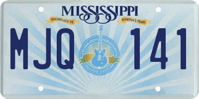 MS license plate MJQ141