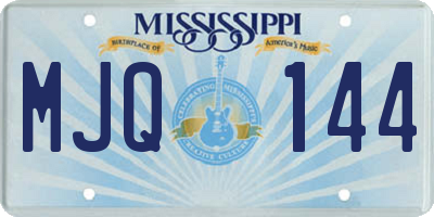 MS license plate MJQ144