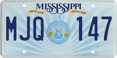 MS license plate MJQ147