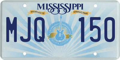 MS license plate MJQ150