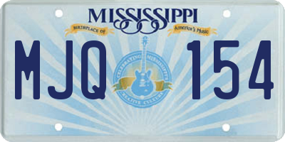 MS license plate MJQ154