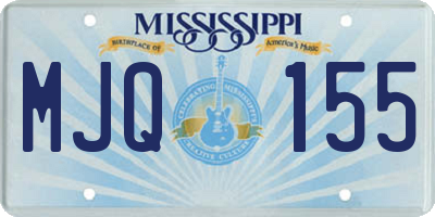 MS license plate MJQ155