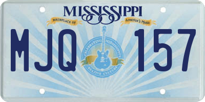 MS license plate MJQ157