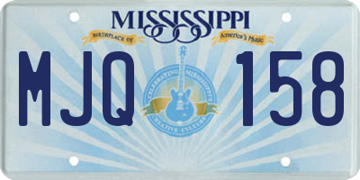 MS license plate MJQ158