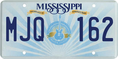 MS license plate MJQ162