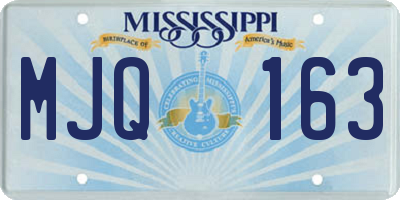 MS license plate MJQ163