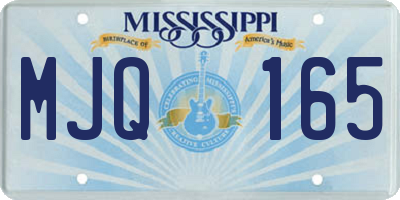 MS license plate MJQ165