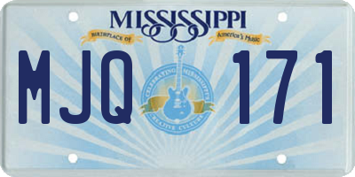 MS license plate MJQ171
