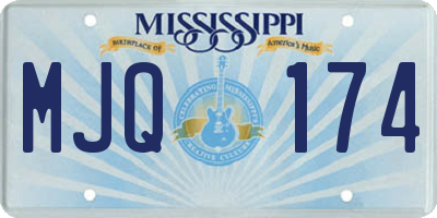 MS license plate MJQ174