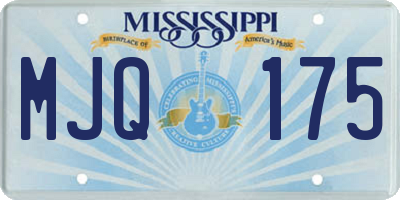 MS license plate MJQ175