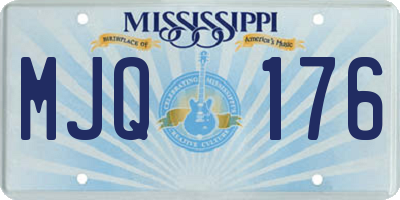 MS license plate MJQ176