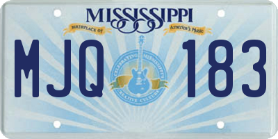MS license plate MJQ183