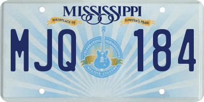 MS license plate MJQ184