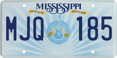 MS license plate MJQ185