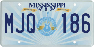 MS license plate MJQ186