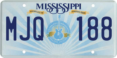 MS license plate MJQ188