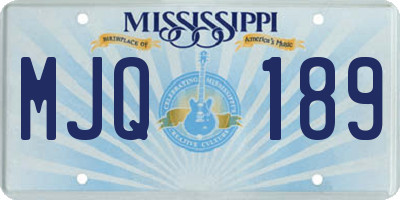 MS license plate MJQ189