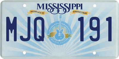 MS license plate MJQ191