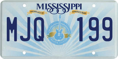 MS license plate MJQ199