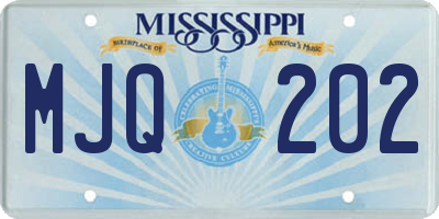 MS license plate MJQ202