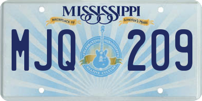 MS license plate MJQ209