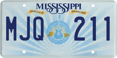 MS license plate MJQ211