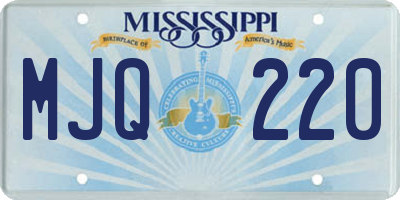 MS license plate MJQ220