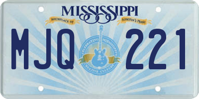 MS license plate MJQ221