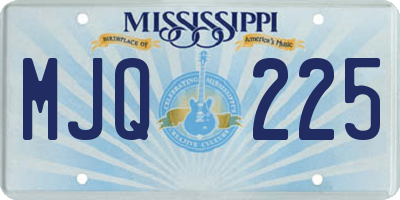 MS license plate MJQ225