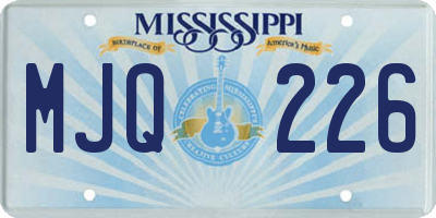 MS license plate MJQ226