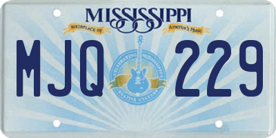 MS license plate MJQ229
