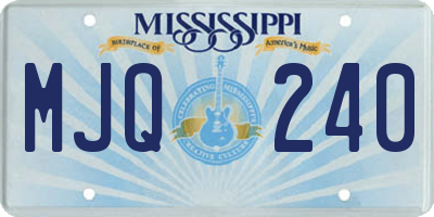 MS license plate MJQ240