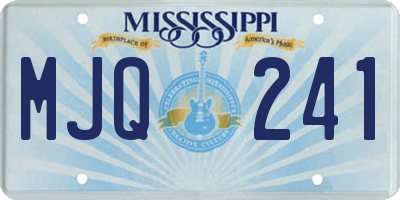 MS license plate MJQ241