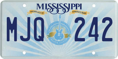 MS license plate MJQ242