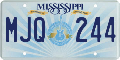 MS license plate MJQ244