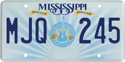 MS license plate MJQ245