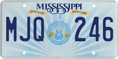 MS license plate MJQ246